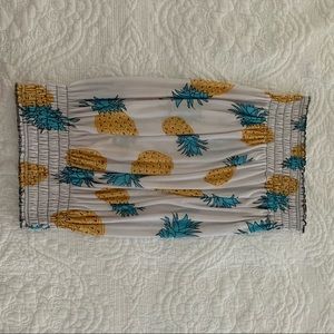 stretchy pineapple tube top